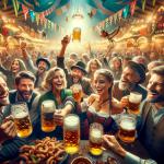 DALL·E 2024-02-04 17.54.36 - A lively carnival beer party scene, capturing a realistic photo-like quality. The image should depict a group of people in festive attire, celebrating.png